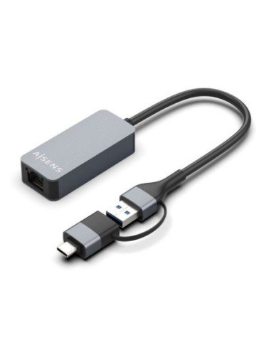 Adaptador usb - usb tipo-c - rj45 aisens a109-0710/ 2500mbps