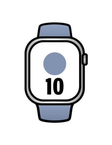 Apple watch series 10/ gps/ cellular/ 46mm/ caja de aluminio / correa deportiva azul denim m/l