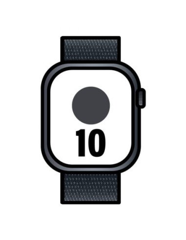Apple watch series 10/ gps/ cellular/ 46mm/ caja de aluminio negro azabache / correa loop deportiva tinta