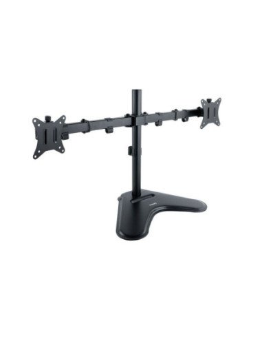 Soporte de sobremesa para 2 monitores tooq db1702tn-b/ giratorio/ inclinable/ hasta 9kg