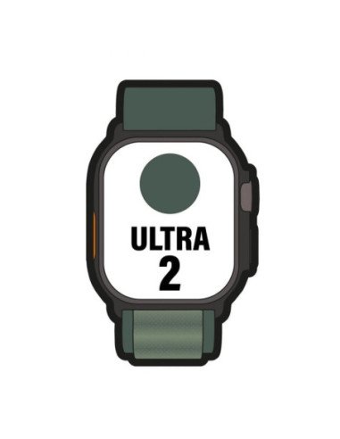 Apple watch ultra 2/ gps/ cellular/ 49mm/ caja de titanio negro / correa loop alpine verde oscuro pequeña