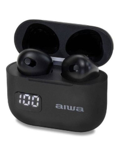 Auriculares bluetooth aiwa ebtw-100bk con estuche de carga/ autonomía 3h/ negros