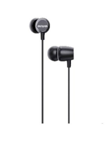 Auriculares intrauditivos aiwa estm-20bk/ jack 3.5/ negros