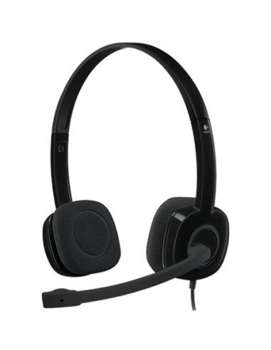 Auriculares logitech h151/ con micrófono/ jack 3.5/ negros