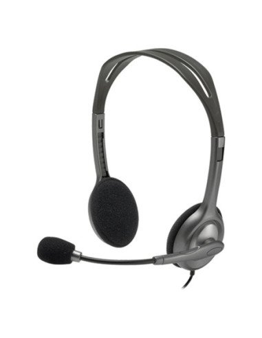 Auriculares logitech h111/ con micrófono/ jack 3.5/ negros