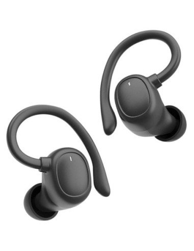 Auriculares deportivos bluetooth muvit io smart true wireless sport enc con estuche de carga/ autonomía 6h/ negros