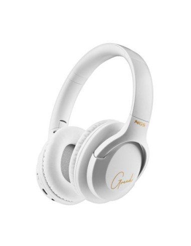 Auriculares inalámbricos ngs artica greed/ con micrófono/ bluetooth/ blancos