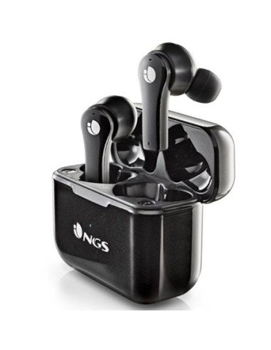 Auriculares bluetooth ngs ártica bloom con estuche de carga/ autonomía 6h/ negros