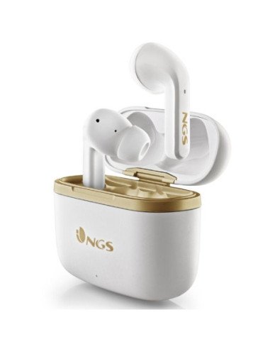 Auriculares bluetooth ngs ártica trophy con estuche de carga/ autonomía 5h/ blancos