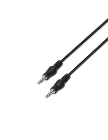 Cable estéreo aisens a128-0144/ jack 3.5 macho - jack 3.5 macho/ hasta 0.1w/ 10m/ negro