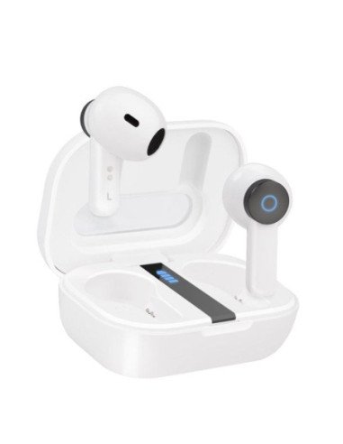 Auriculares bluetooth tooq bender tqbwh-0031w con estuche de carga/ autonomía 4h/ blancos