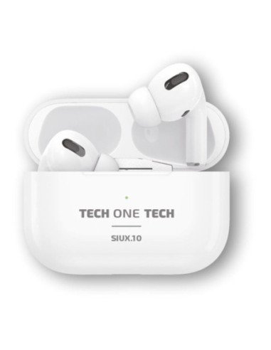 Auriculares bluetooth tech one tech siux.10 tec1410/ con estuche de carga/ autonomía 5h/ blancos