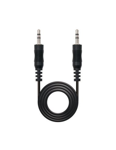 Cable estéreo nanocable 10.24.0105/ jack 3.5 macho - jack 3.5 macho/ 5m/ negro