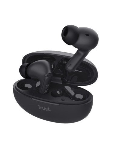 Auriculares bluetooth trust yavi enc con estuche de carga/ negros