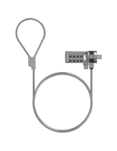 Cable de seguridad para portátiles aisens aslk-d40n01-sl/ 1.5m