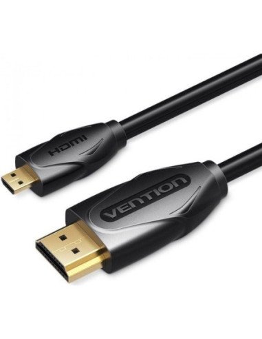 Cable hdmi vention vaa-d03-b200/ hdmi macho - micro hdmi macho/ 2m/ negro