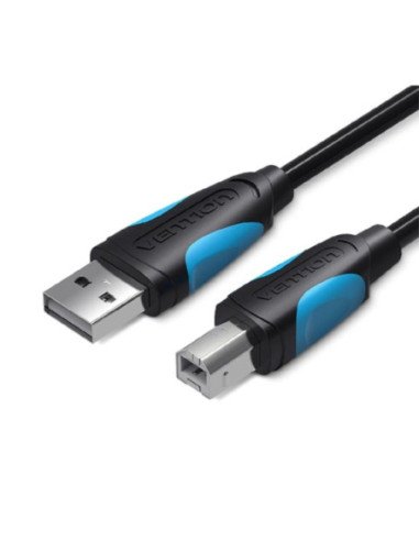 Cable usb 2.0 impresora vention vas-a16-b1000/ usb tipo-b macho - usb macho/ 480mbps/ 10m/ negro