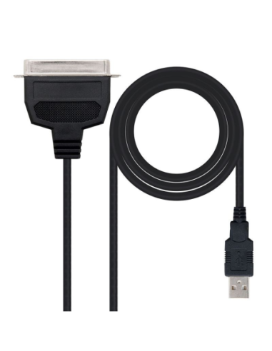 Cable conversor impresora nanocable 10.03.0001/ usb macho - cn36 macho/ 1.5m/ negro