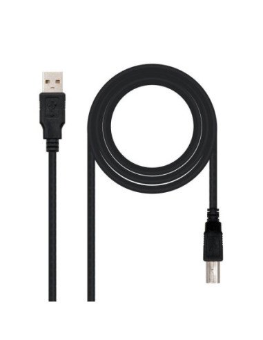 Cable usb 2.0 impresora nanocable 10.01.0103-bk/ usb tipo-b macho - usb macho/ 1.8m/ negro