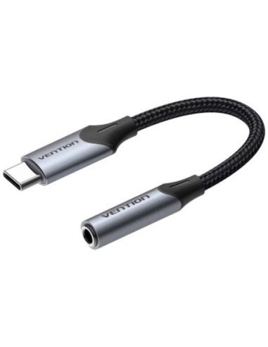 Conversor usb tipo-c vention bgjha/ usb tipo-c macho - jack 3.5 hembra/ 10cm