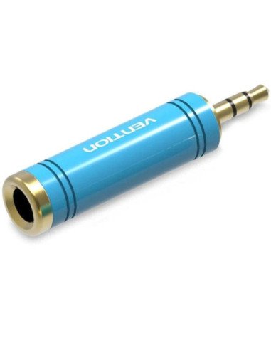 Adaptador jack vention vab-s04-l/ jack 3.5 macho - jack 6.5 hembra/ azul