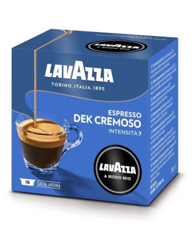 Cápsula lavazza cremosamente dek para cafeteras a modo mio/ caja 16