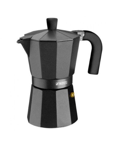 Cafetera italiana monix noir m640003/ 3 tazas/ negra