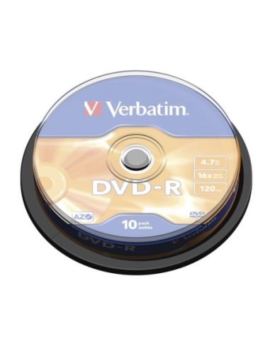 Dvd-r verbatim advanced azo 16x/ tarrina-10uds