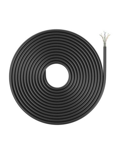Bobina de cable rj45 para exteriores utp awg23 aisens a135-0751 cat.6/ 305m/ impermeable/ negro