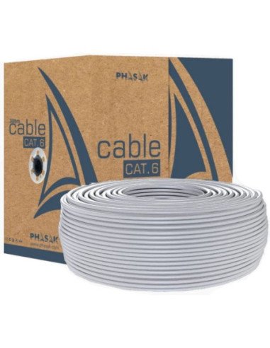 Bobina de cable rj45 utp phasak phr 6100 cat.6/ 100m