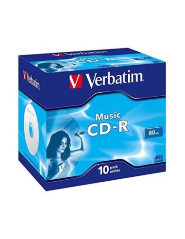 Cd-r verbatim music 16x/ caja-10uds