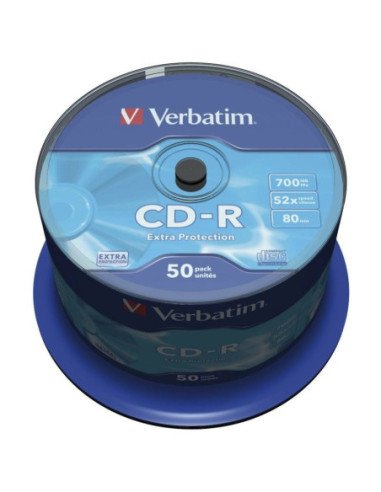 Cd-r verbatim datalife 52x/ tarrina-50uds