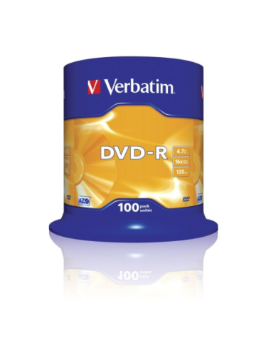 Dvd-r verbatim advanced azo 16x/ tarrina-100uds