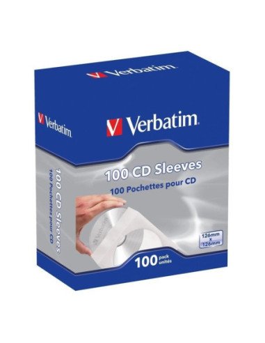 Fundas cd-r verbatim sleeves/ caja-100uds