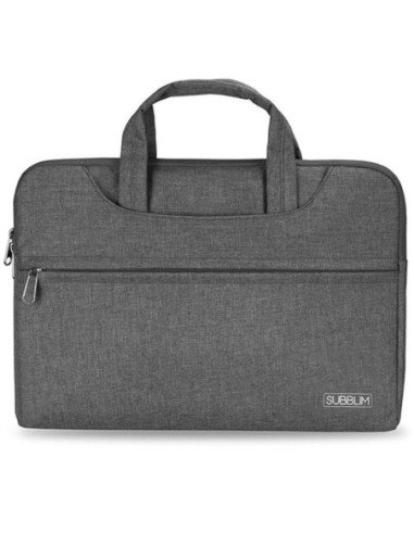 Maletín subblim business laptop sleeve para portátiles hasta 15.6'/ cinta para trolley/ gris