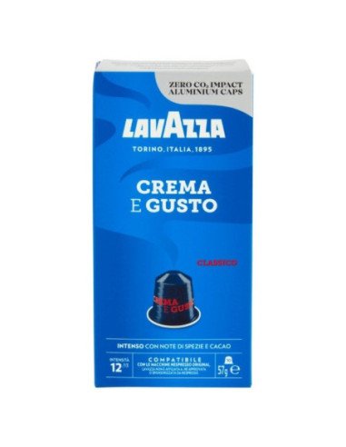 Cápsula lavazza crema e gusto clásico para cafeteras nespresso/ caja de 10