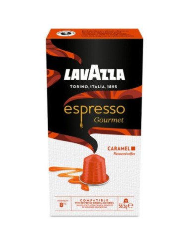 Cápsula lavazza espresso gourmet caramel para cafeteras nespresso/ caja de 10