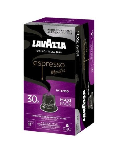 Cápsula lavazza espresso maestro intenso para cafeteras nespresso/ caja de 30