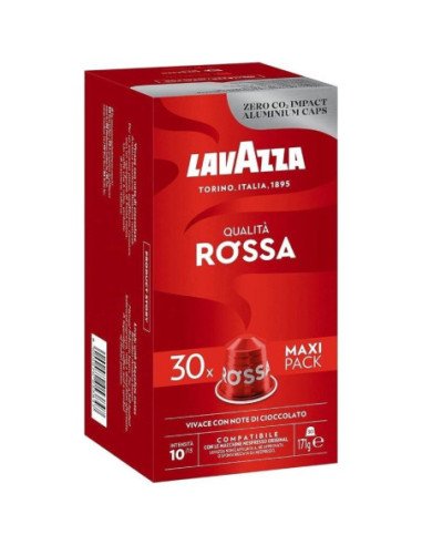 Cápsula lavazza qualitá rossa para cafeteras nespresso/ caja de 30