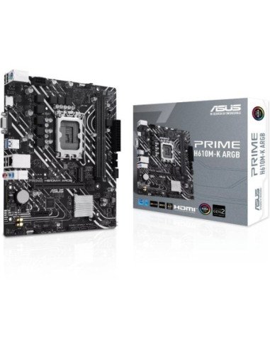Placa base asus prime h610m-k argb socket 1700/ micro atx