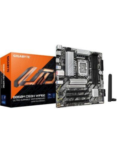 Placa base gigabyte b860m ds3h wifi6e socket 1851/ micro atx