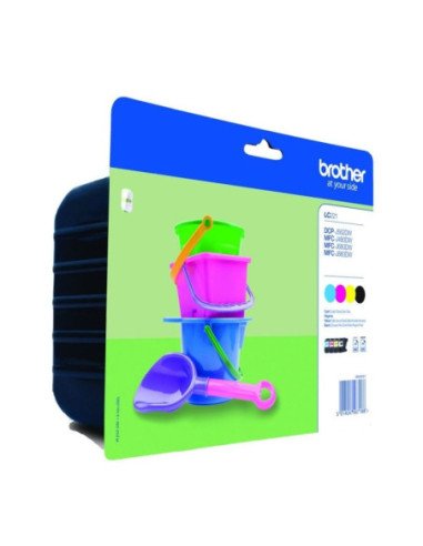 Cartucho de tinta original brother lc-221valbp multipack/ cian/ magenta/ amarillo/ negro