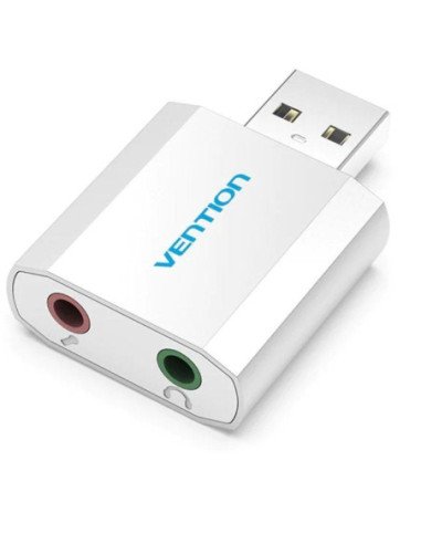 Tarjeta de sonido vention vab-s13/ 2.1/ plata