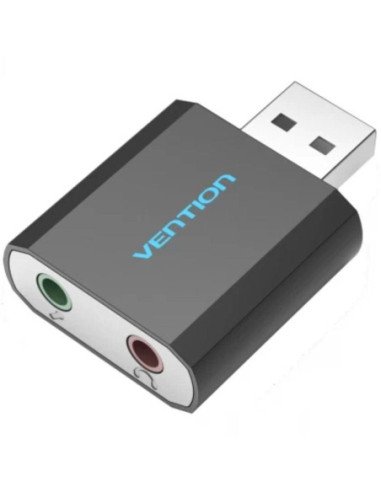 Tarjeta de sonido vention vab-s17-b/ 2.1/ negro