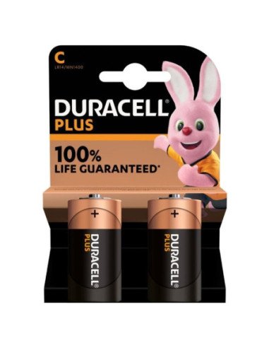 Pack de 2 pilas c duracell  lr14/ 1.5v/ alcalinas