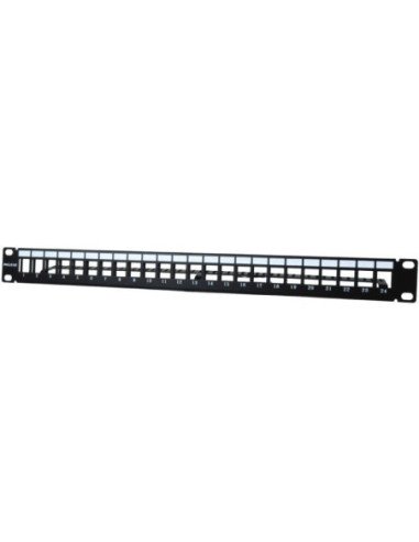 Patch panel phasak pa 3424/ 24 puertos/ cat.6/ altura 1u/ gestión de cable/ conectores rj45 utp no incluidos