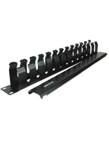 Panel guía cables con tapa para rack 19' phasak pa 5095/ altura 1u
