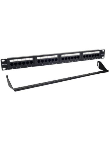Patch panel phasak pu 2424/ 24 puertos/ cat.6/ altura 1u/ gestión de cables