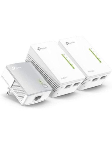 Adaptador powerline tp-link wpa4220tkit 500mbps/ alcance 300m/ pack de 3
