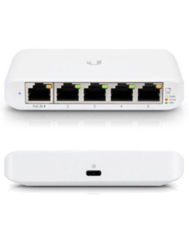Switch gestionado ubiquiti usw-flex mini 5 puertos/ rj45 10/100/1000 poe